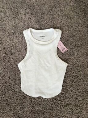 Target Girls White Ribbed Racer Back Tank